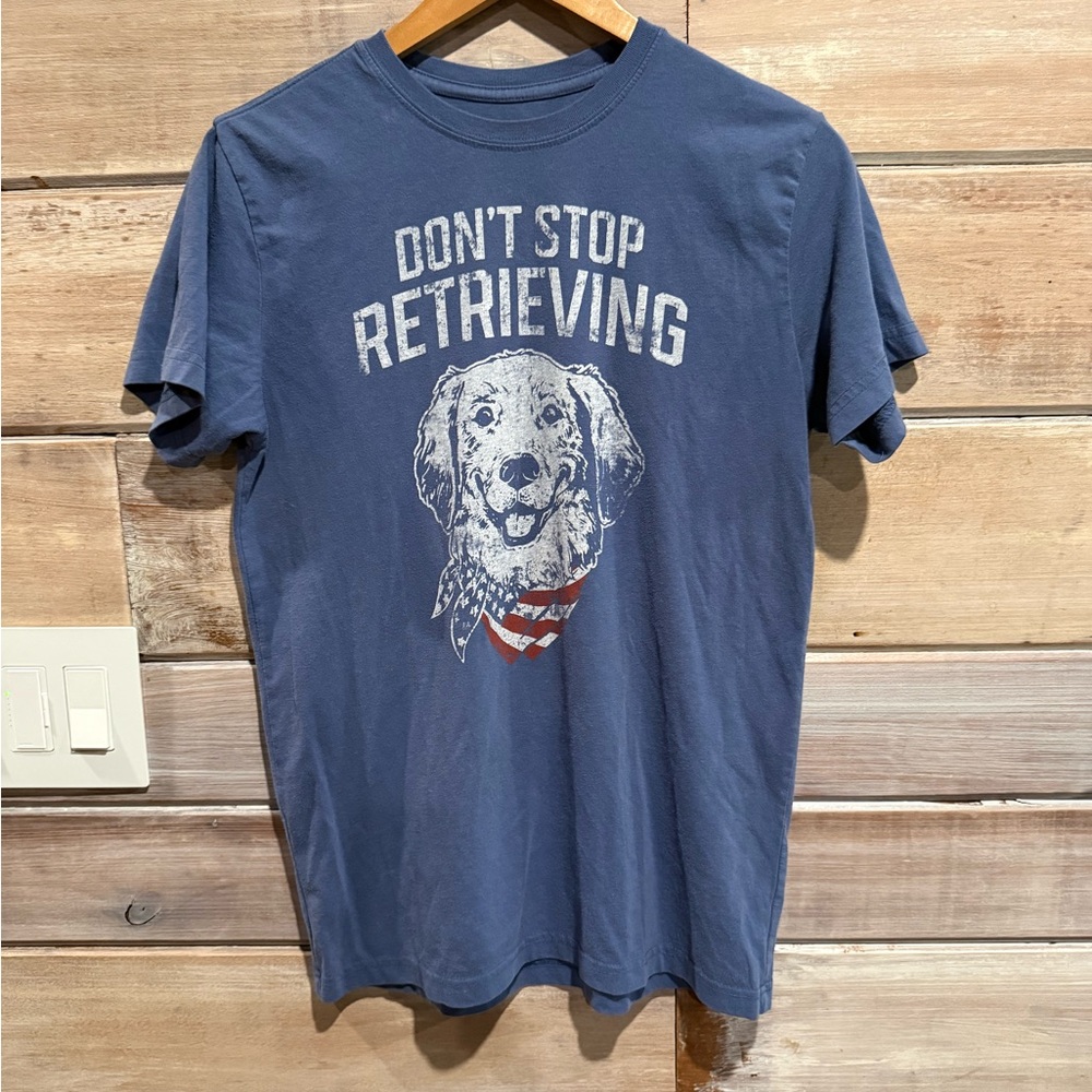 State of Mind Blue Dog Graphic Tee Size Small